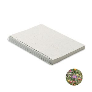 Bloco A5 c/capa papel sementes