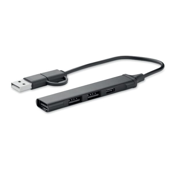 Hub 4 portas USB 19 cm