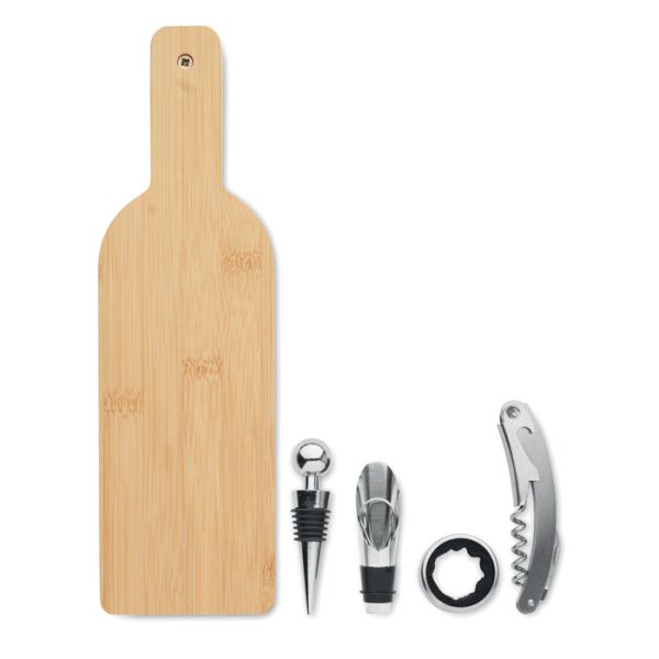 Set vinho em forma de garrafa