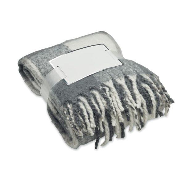 Manta de mohair axadrezada