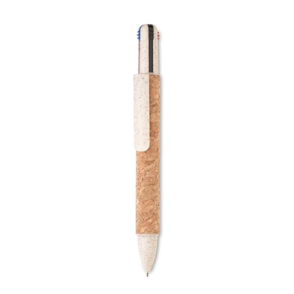 mo2421-13.jpg Caneta de cortiça com 4 cores