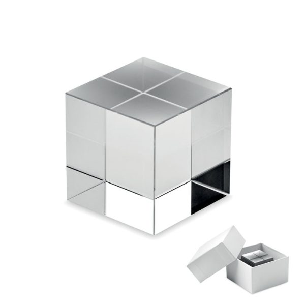 Prémio forma de cubo de vidro