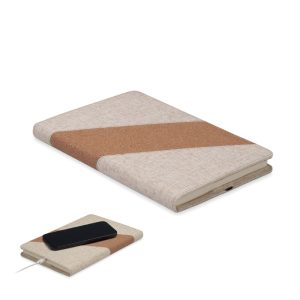 Notebook A5 com carregador 15W