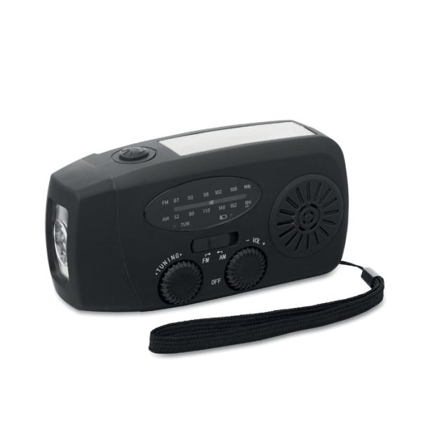 Rádio portátil lanterna LED