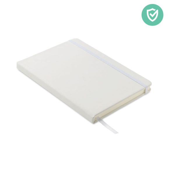 Caderno A5 pautado antibact.