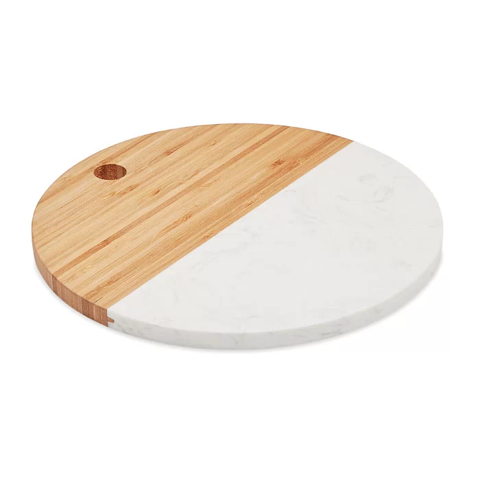 mo6312-40-1 Tábua circular mármore e bambu