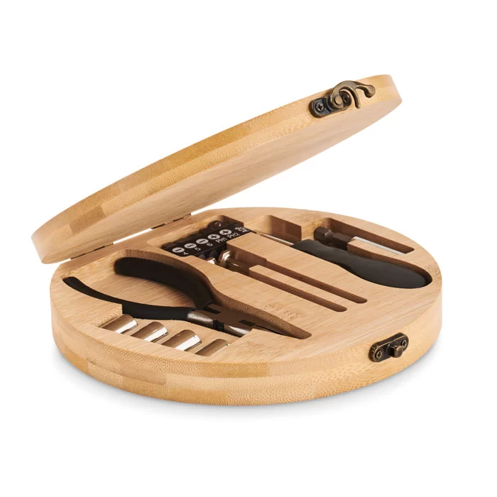 mo6758-40-1 Set 15 ferramentas caixa bambu