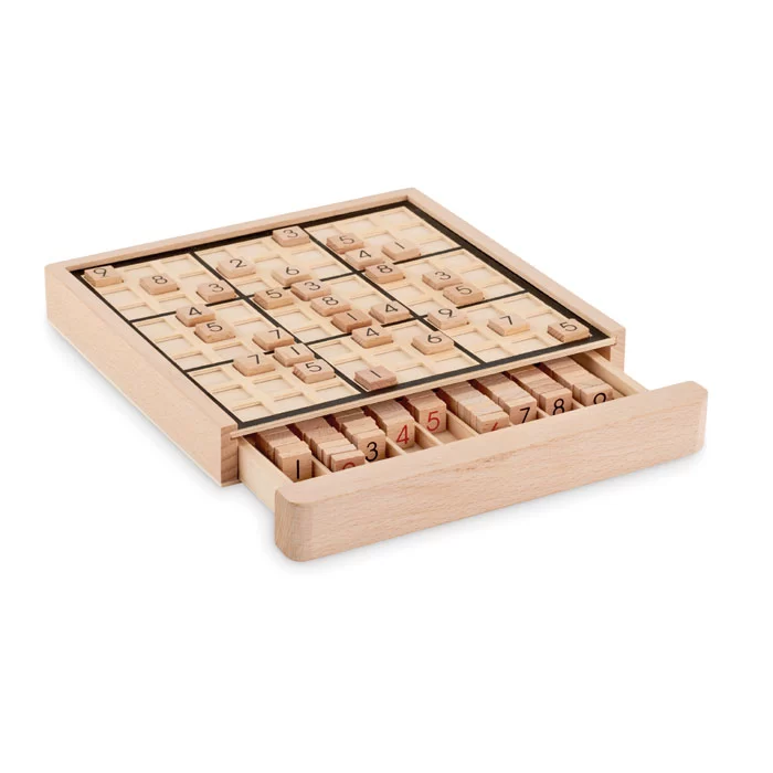 Jogo tabuleiro sudoku madeira