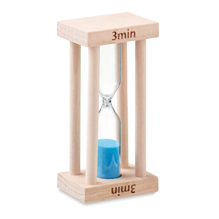 Ampulheta de madeira 3 minutos