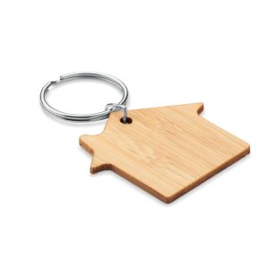 Porta-chaves de casa em bambu
