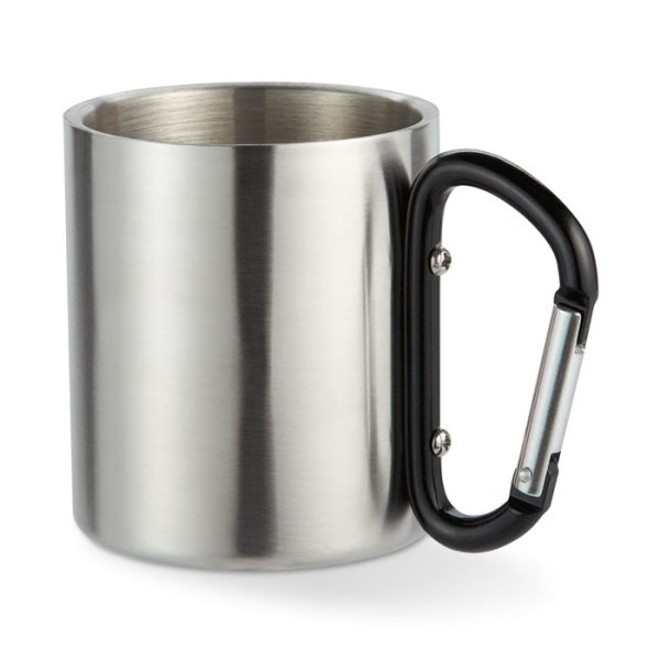 Caneca metal asa mosquetão