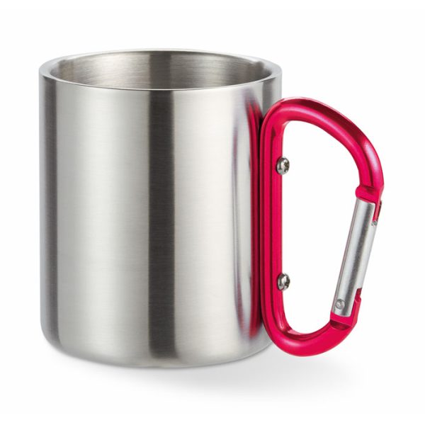 Caneca metal asa mosquetão