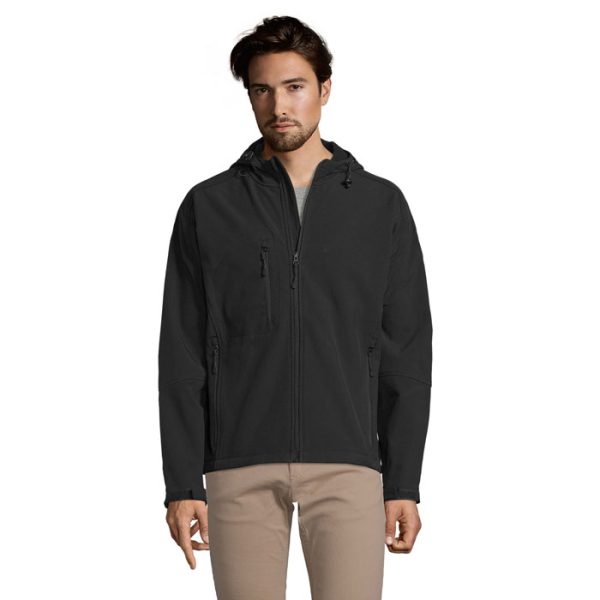 s46602-bk.jpg REPLAY MEN HOODED SOFTSHELL